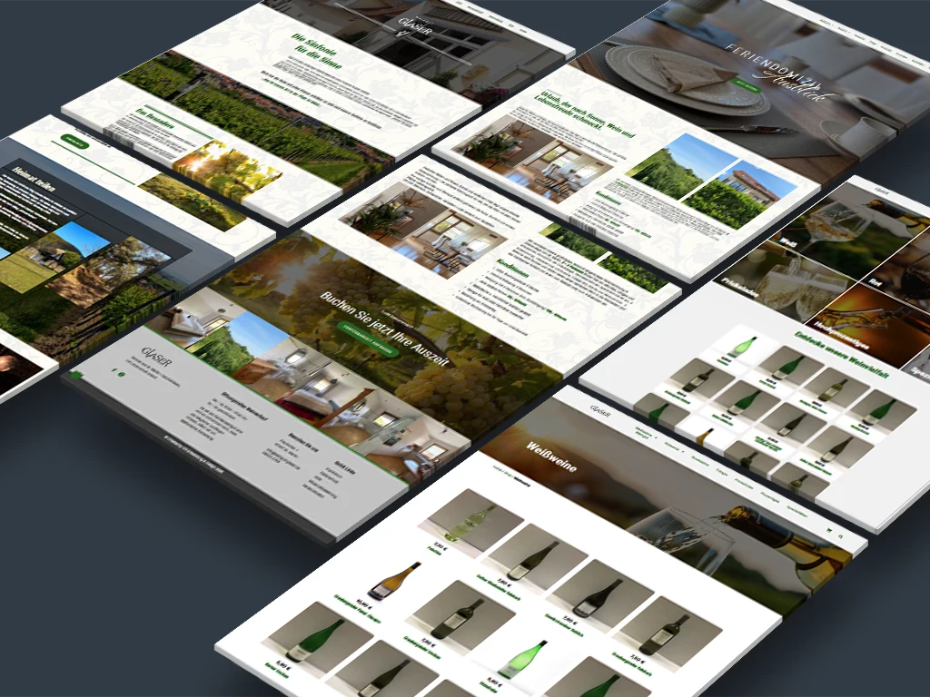 Webseite Weingut Glaser Mockup